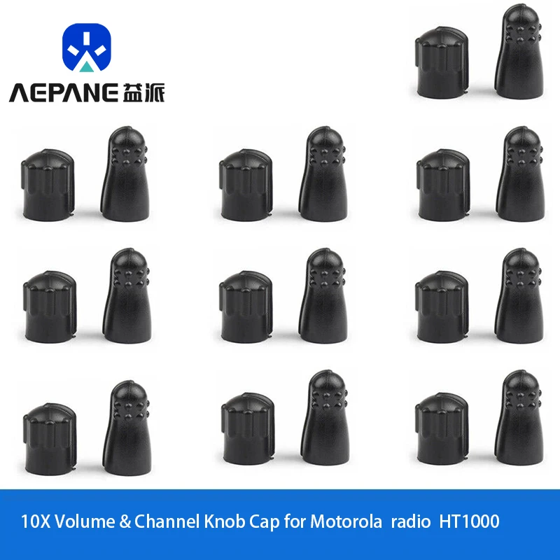 10X Volume & Channel Knob Cap for Motorola HT1000 radio MTX Radio