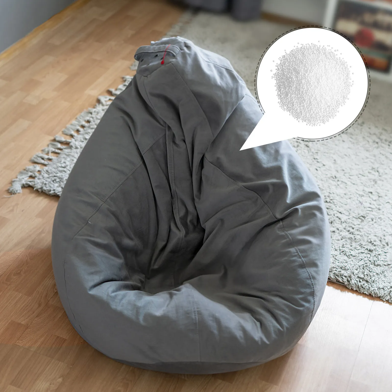 

1 Bag High-Density Foam Beads Bean Bag Stuffing Couch Cushion Filling Pillow Refill Comfortable Supportive Odorless Filling