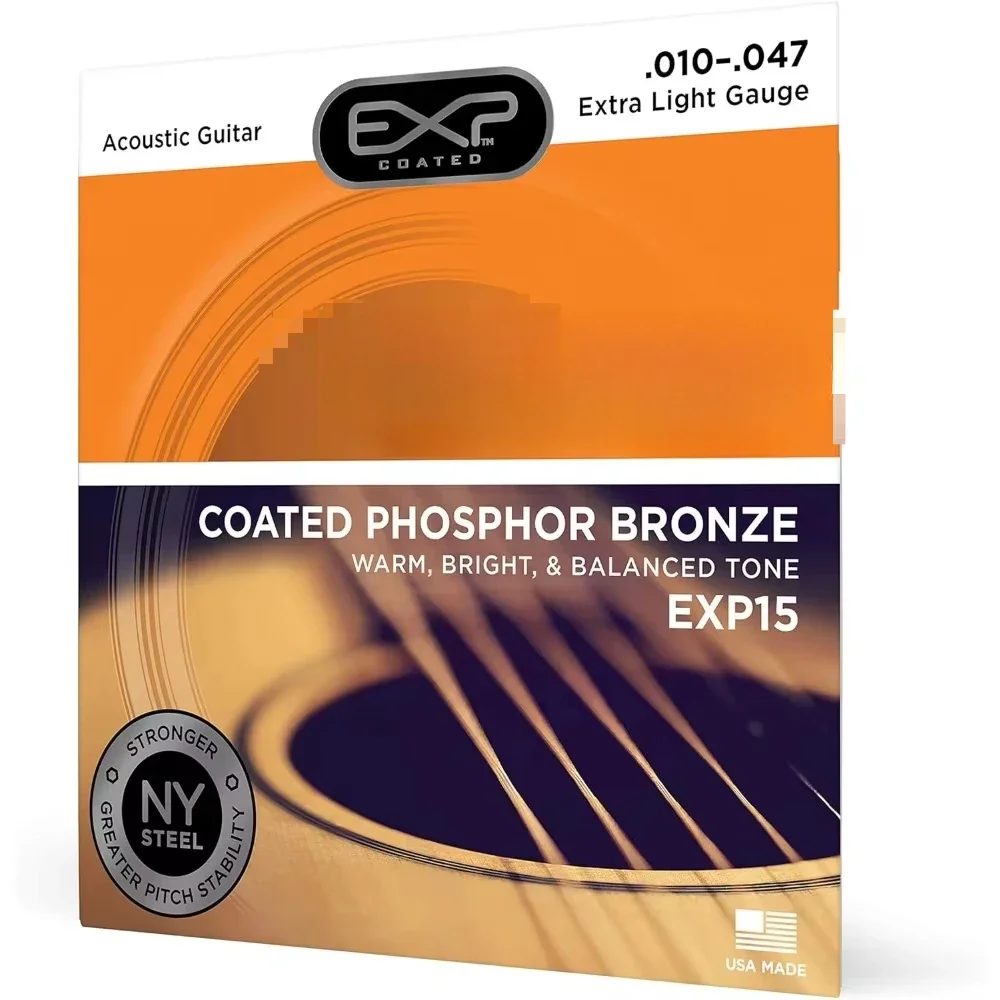 Ultra Light Guitar Strings Exp15 Music Accessories Music Enthusiasts Of 6-String Acoustic Guitar Coating Phosphorus Bronze Ez890