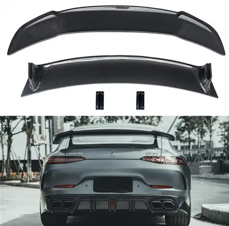 REAL CARBON FIBER REAR WING TRUNK LIP TAIL SPOILER FOR Mercedes Benz AMG GT50 GT53 GT63 GT63s 2019 2020 2021 2022 GT Style