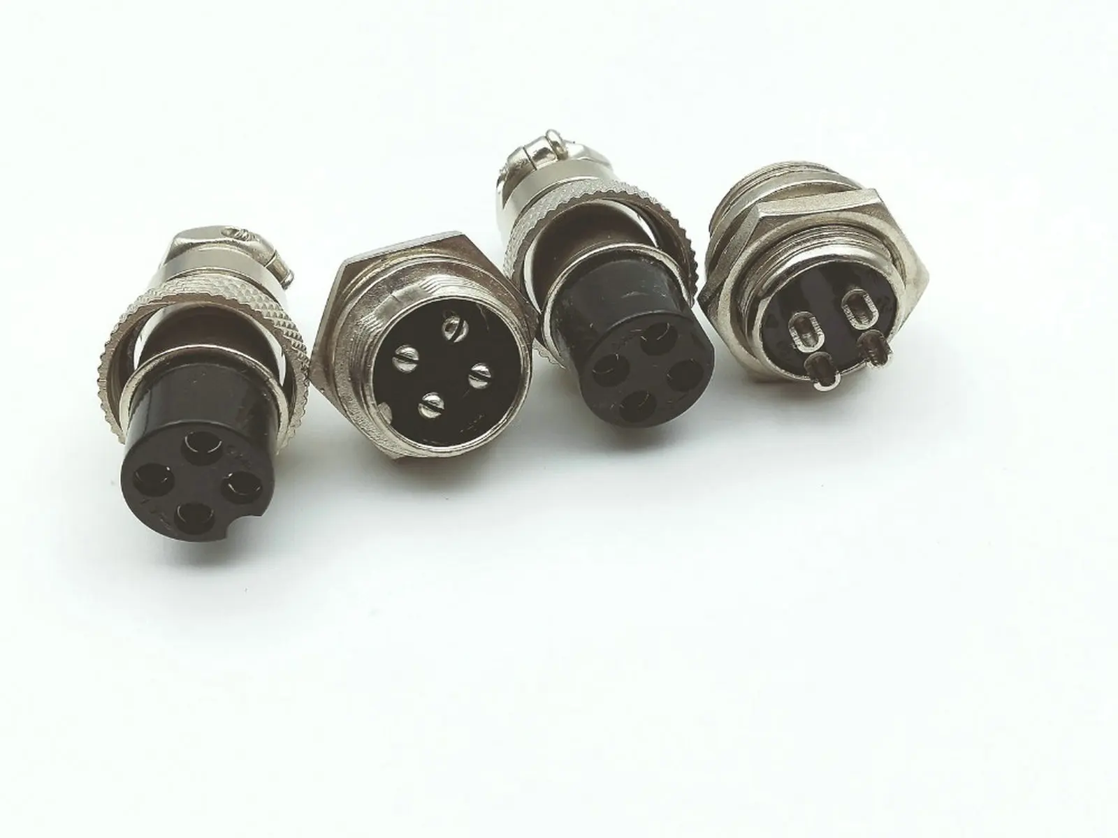 

50 set 4 Pin 16mm GX16 Audio Cable Connector Chassis Mount
