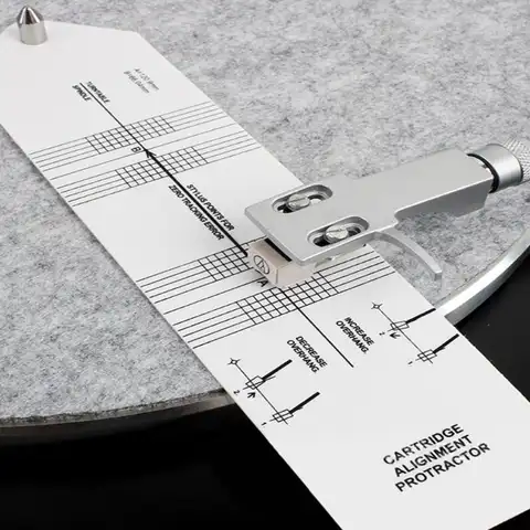 New LP Vinyl Turntable Alignment Protractor Angle Calibration Gauge Tool Phonograph Alignment Detection Ruler Accessories