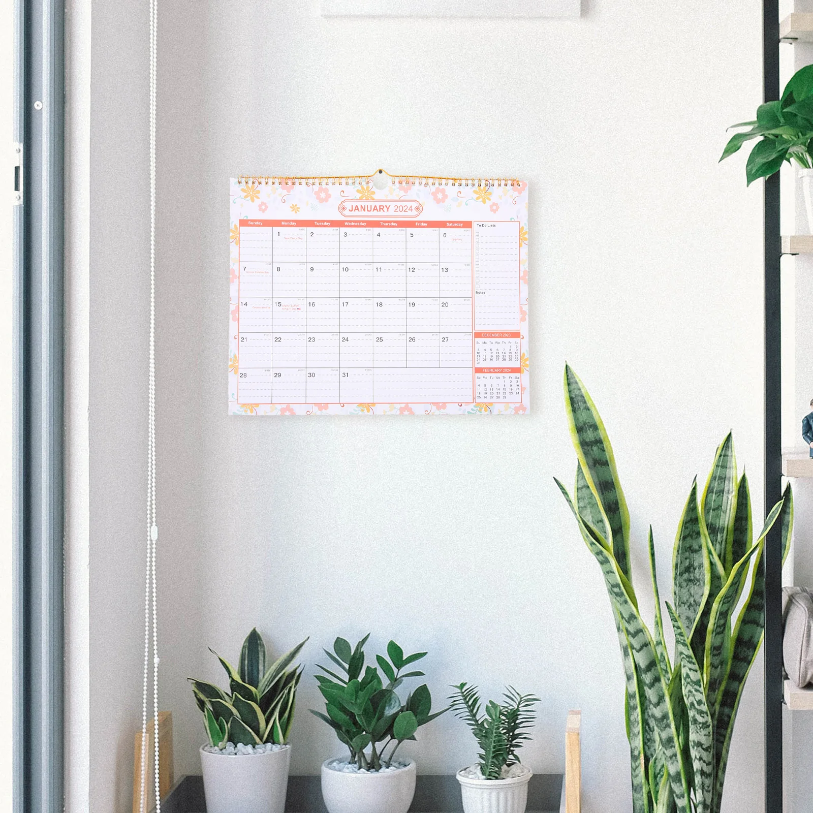 2024-2025 تقويم الحائط الشهري للمنزل والمكتب عطلة معلقة التقويم موعد الاستخدام اليومي مخطط منزلي قوي سنوي #1