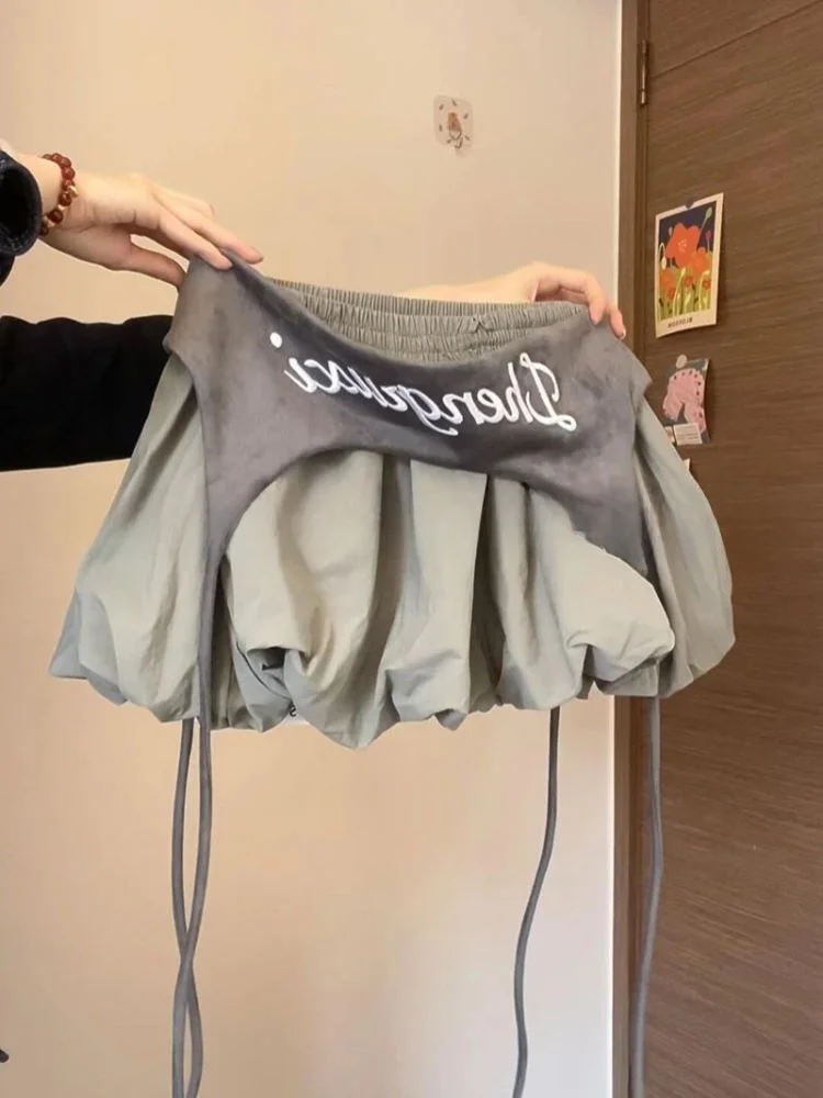 ay 花のつぼみのようなふわふわスカート レディース 春夏 Aラインスカート スプライシングデザイン ハイウエスト 快適 カジュアルスカート