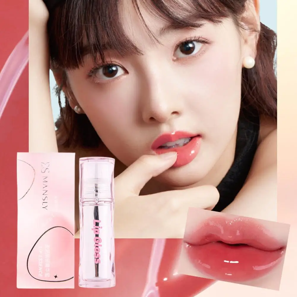Brillo de agua espejo labio esmalte hidratante labios regordetes para teñir lápiz labial rojo taza maquillaje de larga duración líquido fácil para no Y8C5