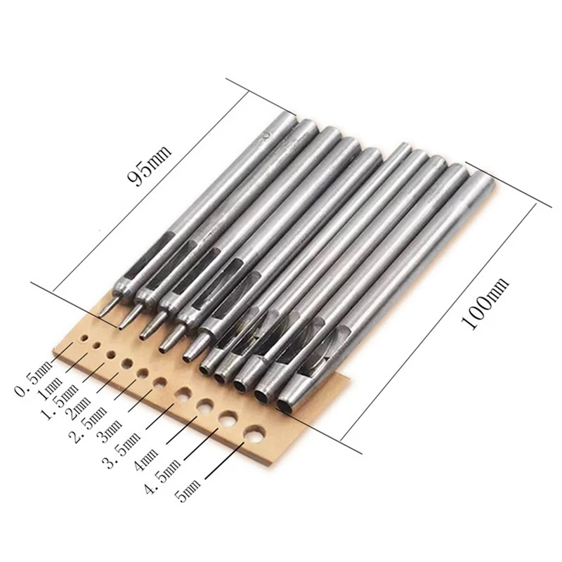 Leather Carving Punching Tool Leather Punching And Punching Set DIY Tool 0.5-5Mm Multi-Specification