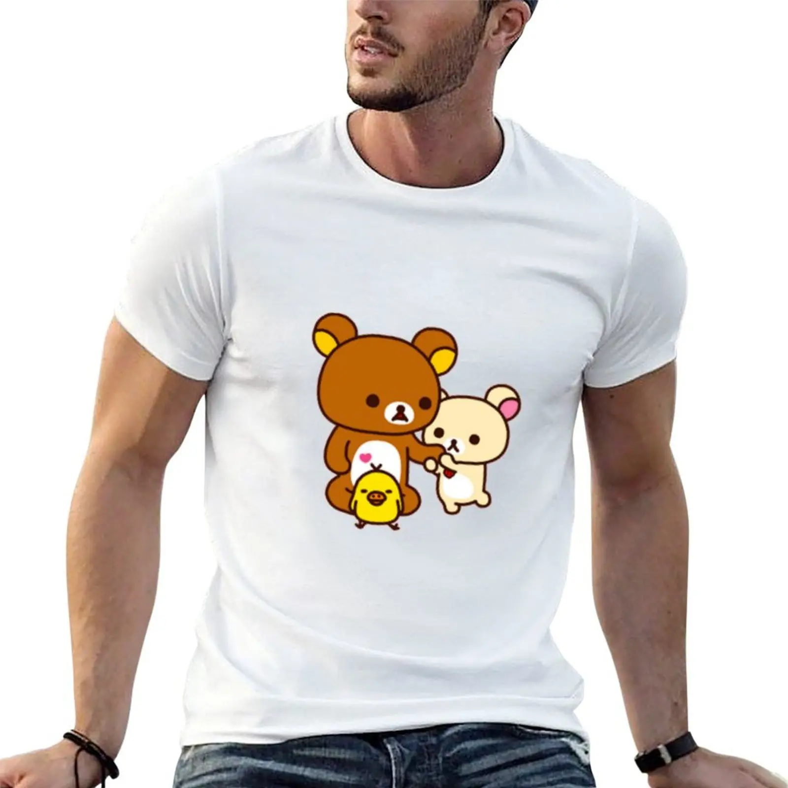 

T-Shirt shirt t t heavy prints man with shirts pack shirt t cotton family Rilakkuma cotton