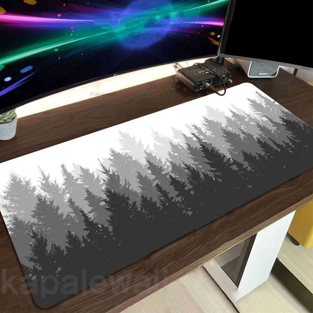 

Mountain Art Mouse Pad Gamer Mousepad Locking Edge Mouse Mat Setup Gaming Accessories Keyboard Pads Office Forest Deskmat