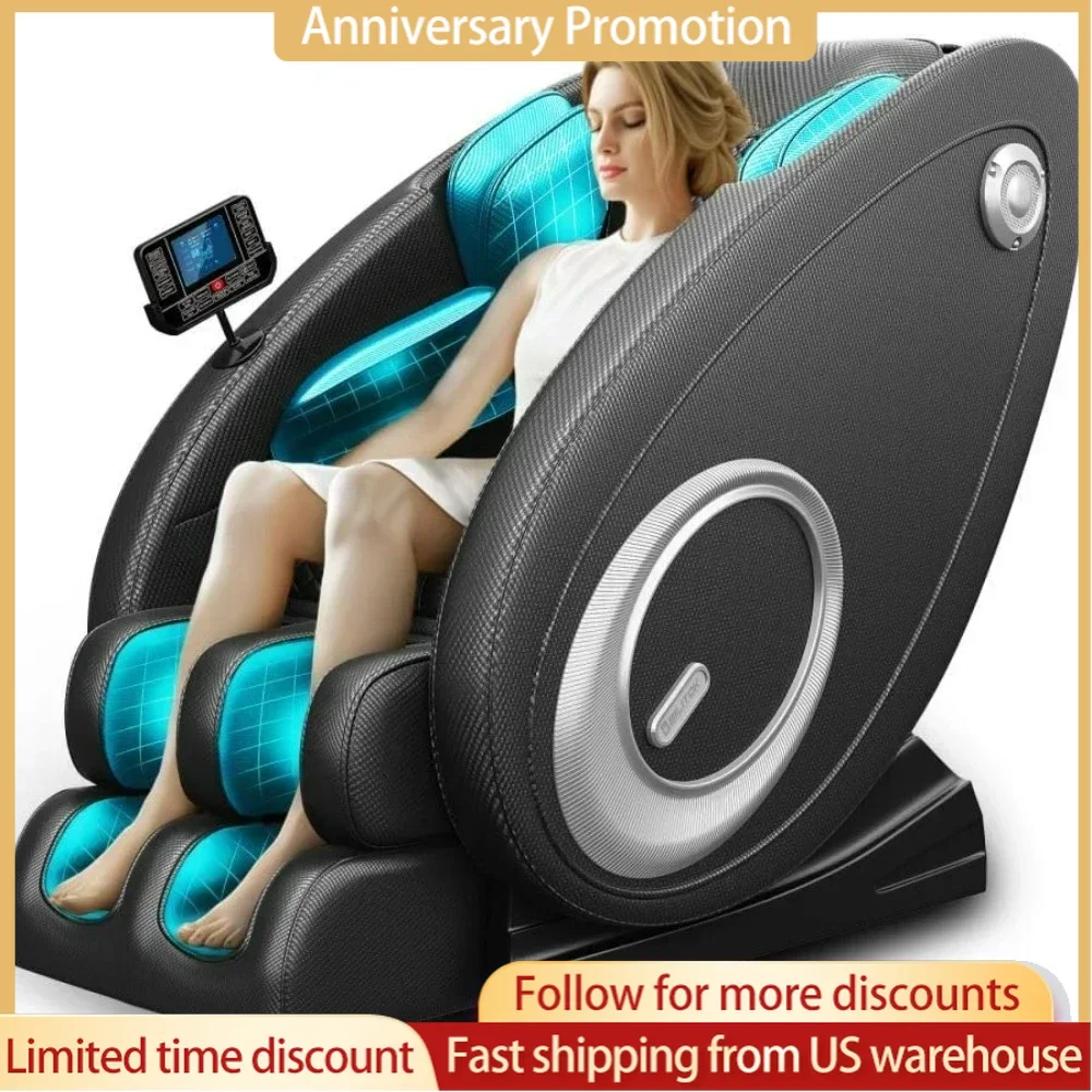 Massage chair Bluetooth connection and speaker, zero gravity bed, full body pressure, easy to use at home and in the office