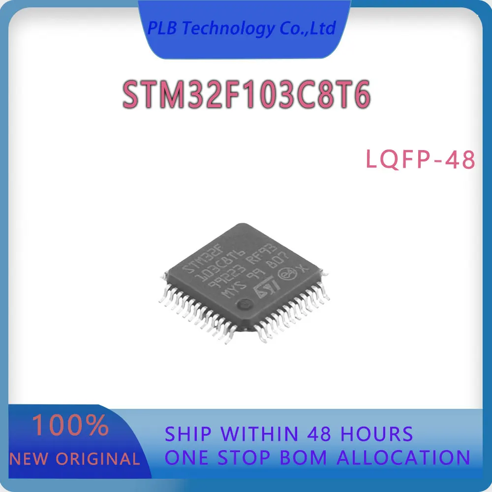 Original New STM32F103 Electronic STM32F103C8T6 LQFP-48 Integrated Circuit MCU 32BIT Cortex M3 Stock IC Chip