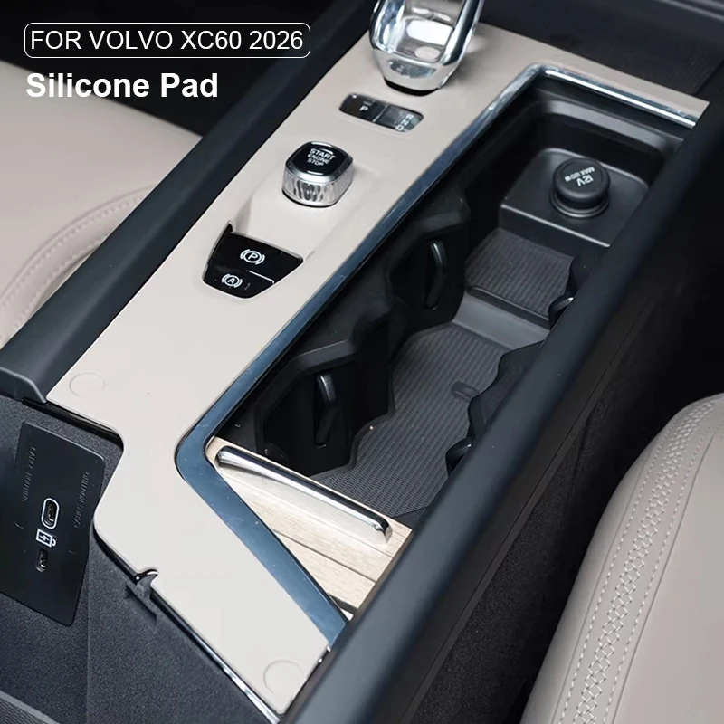 For Volvo XC60 2026 Car Styling Center Console Silicone Cover Anti-Scratch Anti-Dust Perfect Fit Interior Accessories