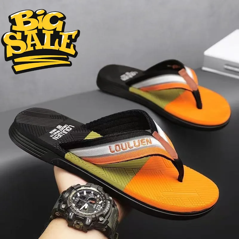 

2026 Men's Flip Flops, Wear-Resistant Non-slip Thong Sandals, Lightweight Comfortable Summer Slippers for Beach & Daily