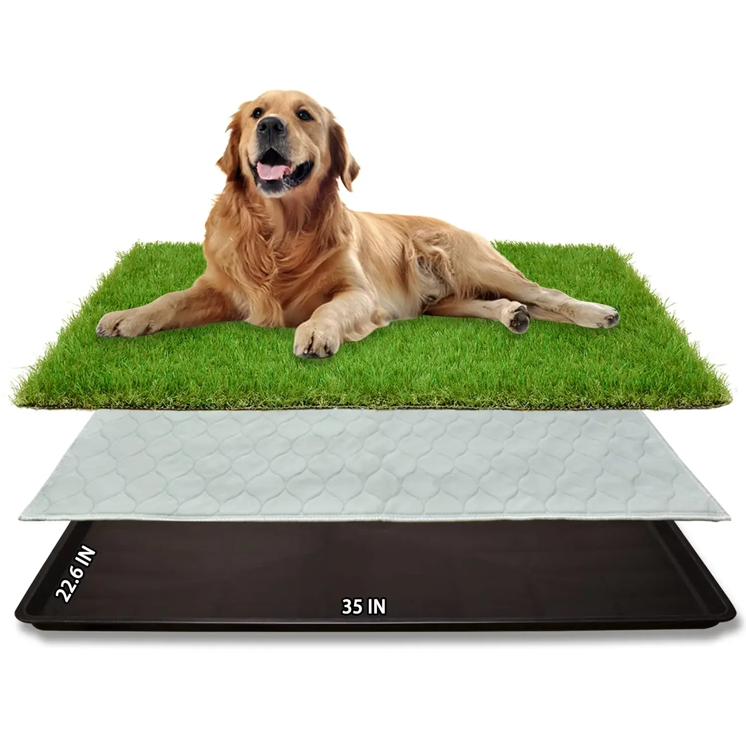 Wholesale Washable Artificial Grass Dog Toilet Professional Synthetic Grass Reusable Puppy Pee Pad Turf Dog Potty