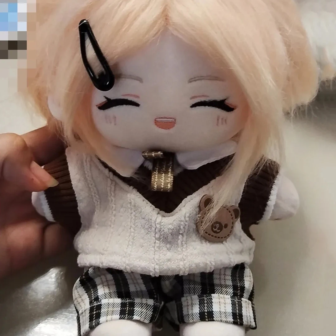 20cm Cotton Doll Clothes Cute School Style Outfit, Plush Doll Dress Up Costume Accessories Gift for Girls, Kawaii Doll Outfit