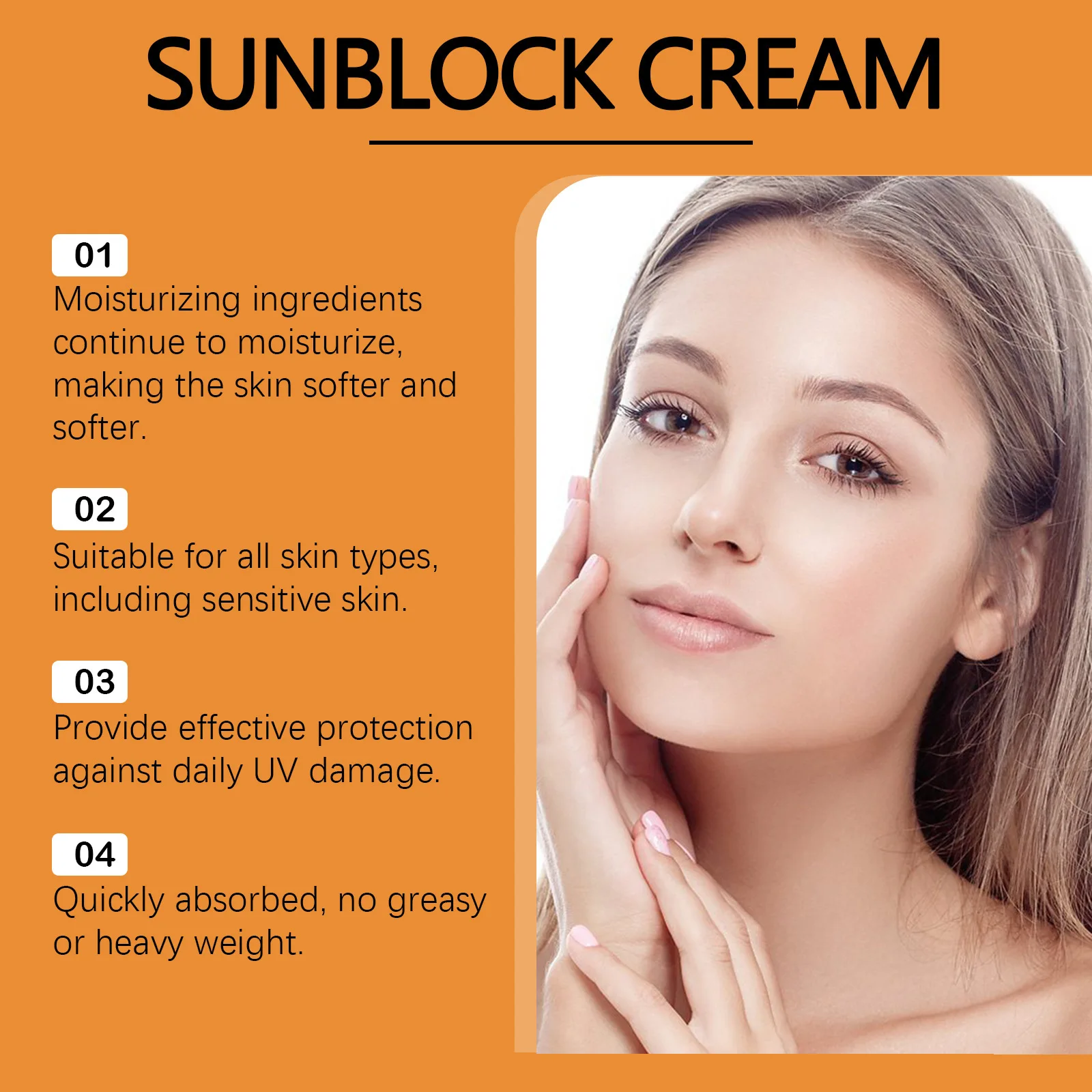 SPF50 كريم وقاية من الشمس Sunblock طويل Lsating ترطيب تبييض النفط السيطرة مقاوم للماء حامي الجلد غسول العزل الشمسي #3