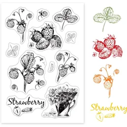 Strawberry Clear Stamp Silicone Transparent Stamps for Card Making Decoration and DIY Scrapbooking