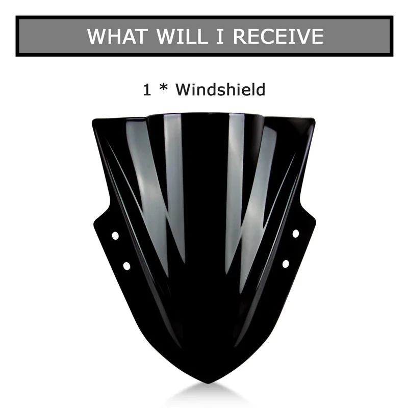 Windscreen Windshield Fairing Double Bubble Wind Deflector Screen Accessories For Kawasaki Ninja 300 EX300R EX300 2013-2017