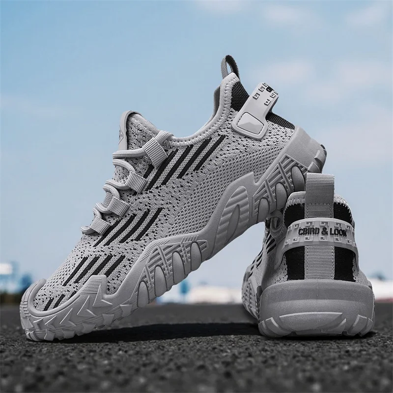 Men's mesh casual sneakers four seasons new soft-sole anti-slip outdoor running shoes student breathable light speed sports shoe