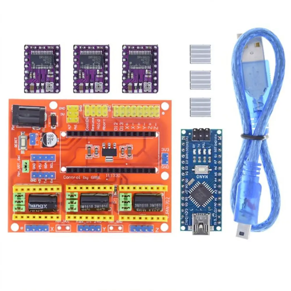 CNC Shield V3 Expansion Board A4988 Driver Set For 3D Printer Engraving Controller Precision Motion DIY Automation Device