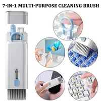 7 in 1 Computer Keyboard Cleaner Brush Kit Earphone Cleaning Pen for Headset Keyboard Cleaning Tools Cleaner Keycap Puller Kit