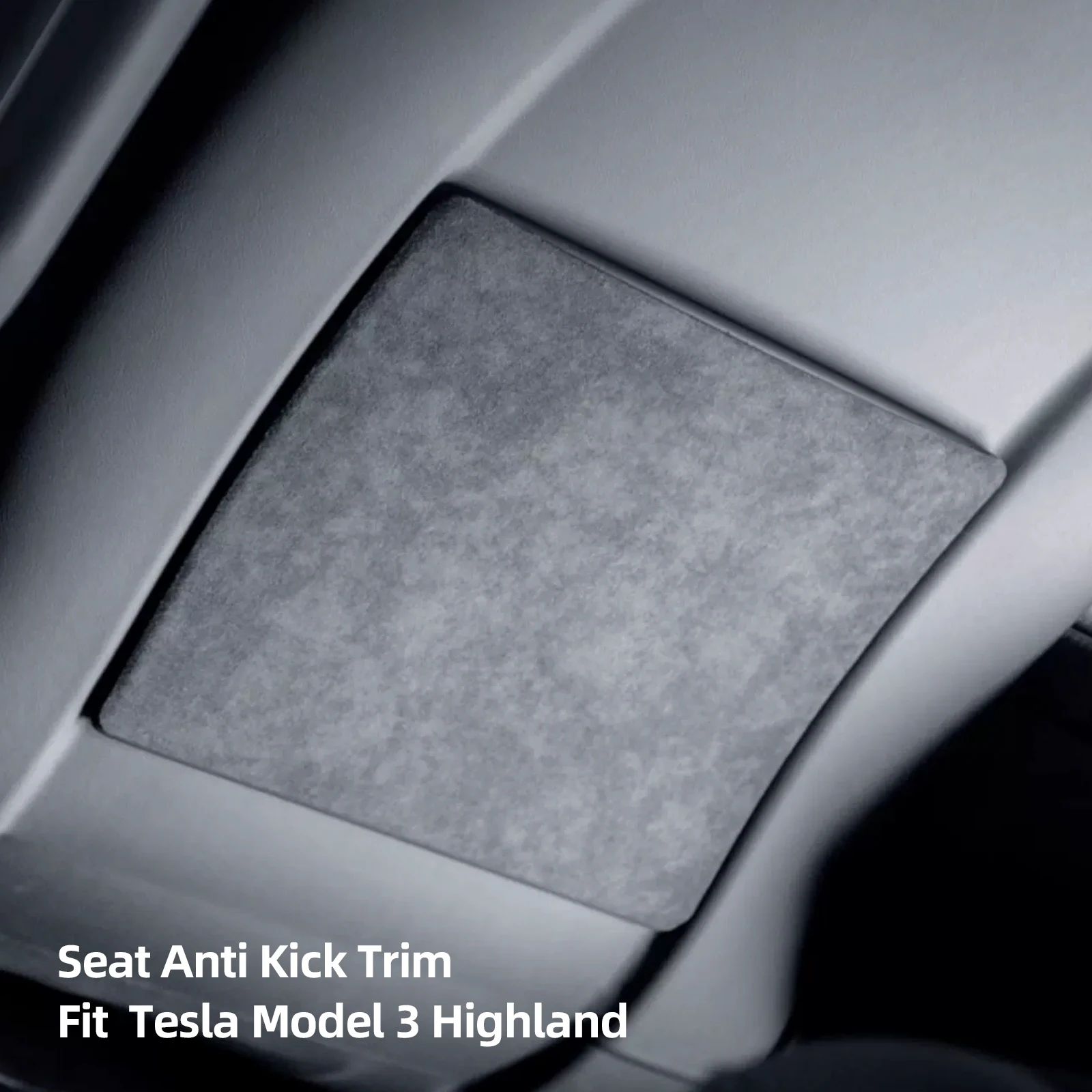 Alfanxi Seat Cover Kick Mat  Alcantara Material  Pad for Front Seats Compatible with Tesla Model 3 Tesla Highland