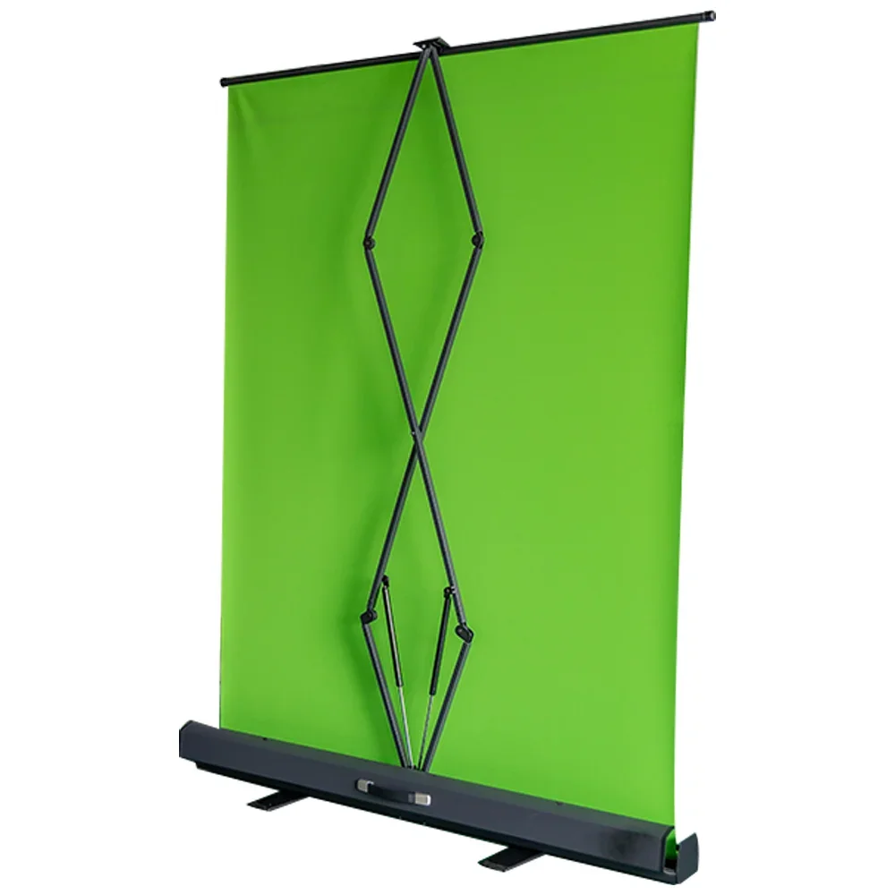 Large Format 100 Inch 4:3 Tension Banner Background Studio Floor Rising Projector Green Screen