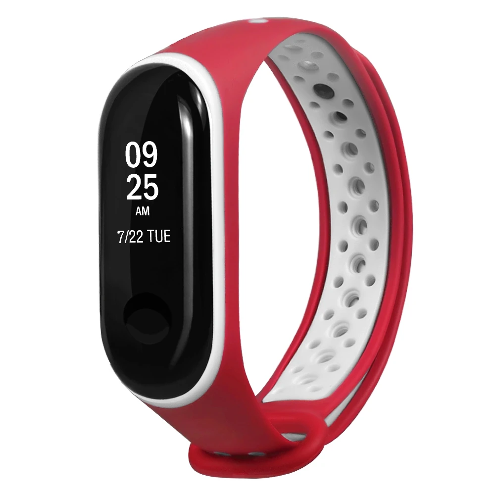 Esporte pulseira de silicone cinta para xiaomi mi banda 4 mi4 relógio inteligente substituição pulseira com filme tela