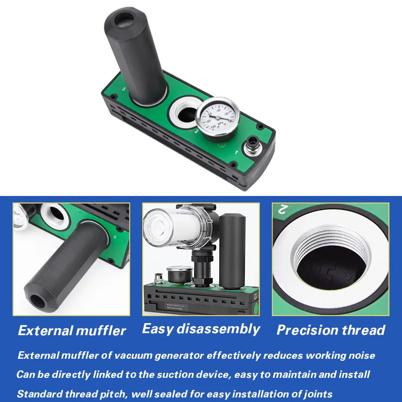 Multi stage vacuum generator with high flow and suction VTM/VTL301/302/303 integrated negative pressure vacuum pump