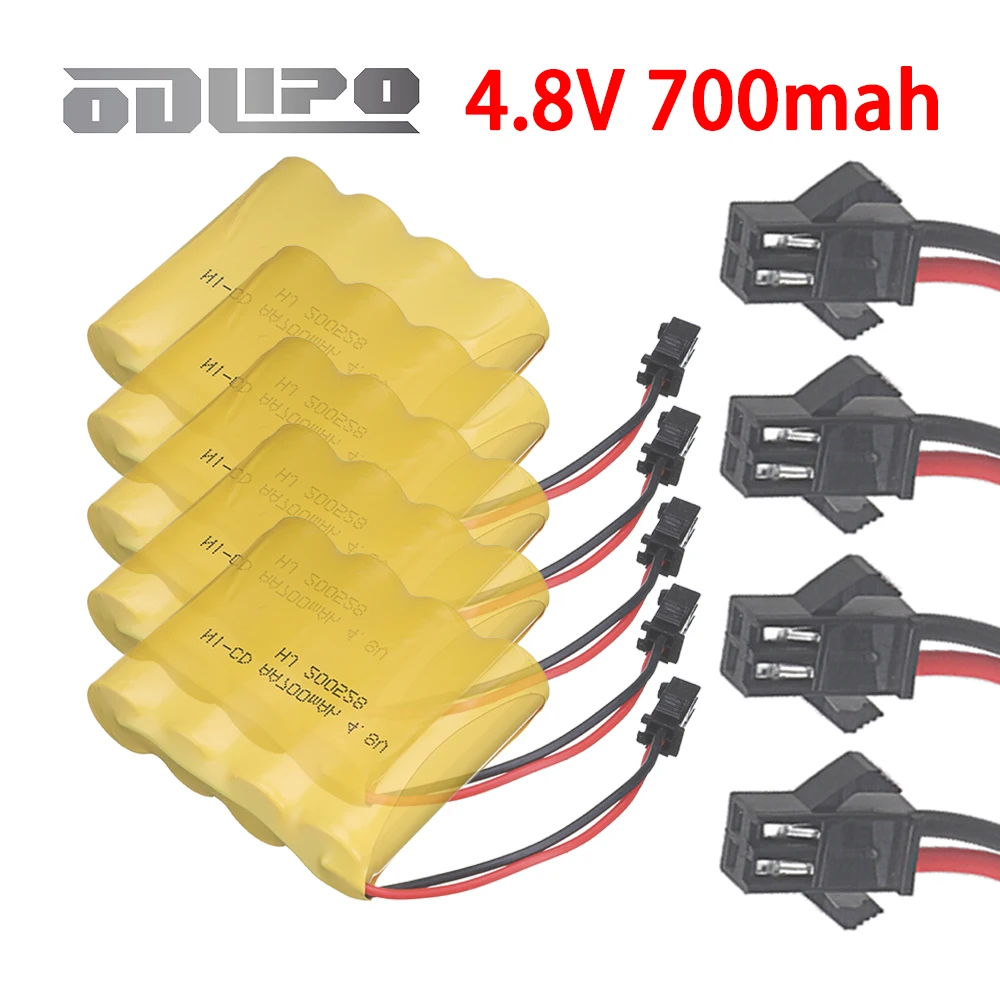 4.8v Ni-cd Battery Charger 700mah 4.8v Battery For Rc toys Cars Tanks Robots Guns Boats AA 4.8v 700mah Rechargeable Battery Pack