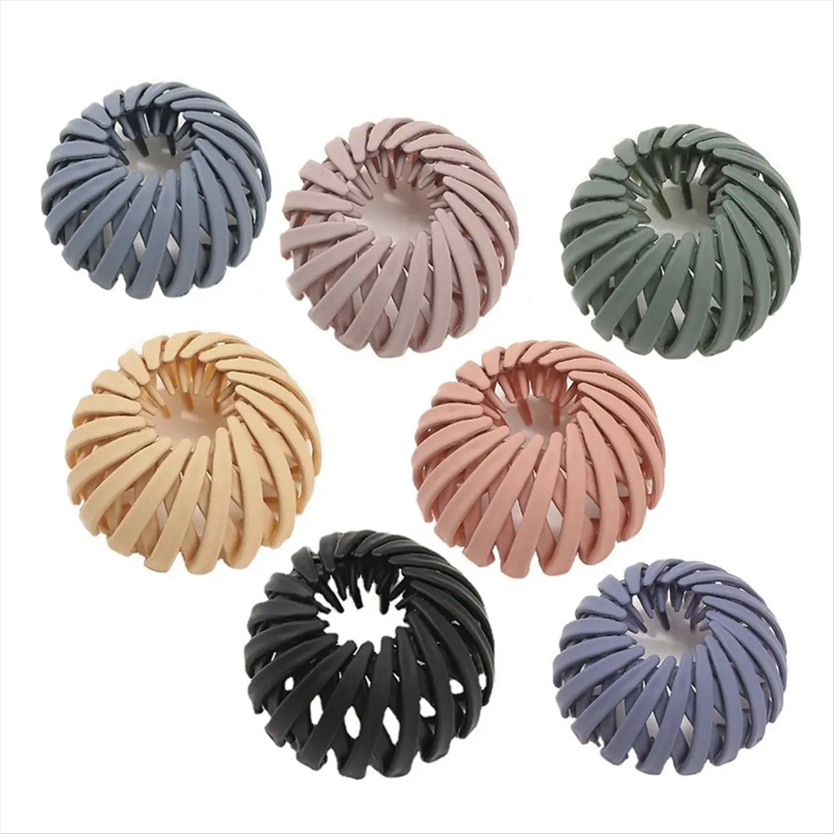 A75K Bird Nest Magic Hair Clip - Expandable Hair Bun Maker Hair Accessories for Women Ponytail Holder Hair Bun Clip Matte