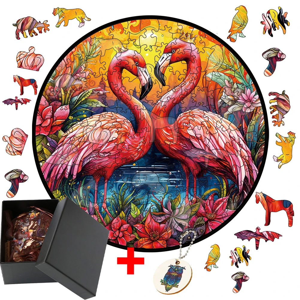 Adult Firebird Wooden Jigsaw Puzzle - Hell-Level Difficulty Animal Family DIY Wood Puzzle Gift Children's Jigsaw Wooden Puzzle