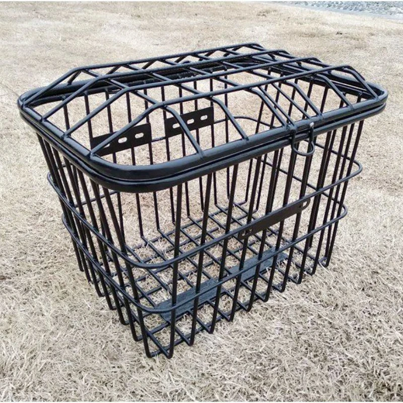 Bicycle Front Basket Enlarged and Thickened with Cover Bicycle Rear Shelf Basket Bike Accessories 자전거 바구니