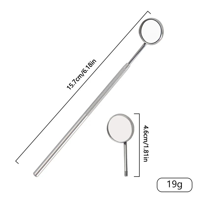 Specchio per bocca orale in acciaio inossidabile Attrezzatura orale dentale Cura quotidiana Specchio per cavità orale Dentista domestico Specchio per cavità Endoscopio
