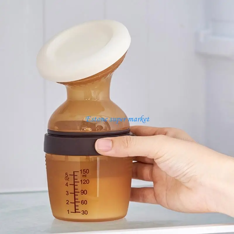 090B 150ml Breast Milk Collection Cup 80mm Wide Opening with Cover Milk Collection Solution for Nursing Mother Travelling