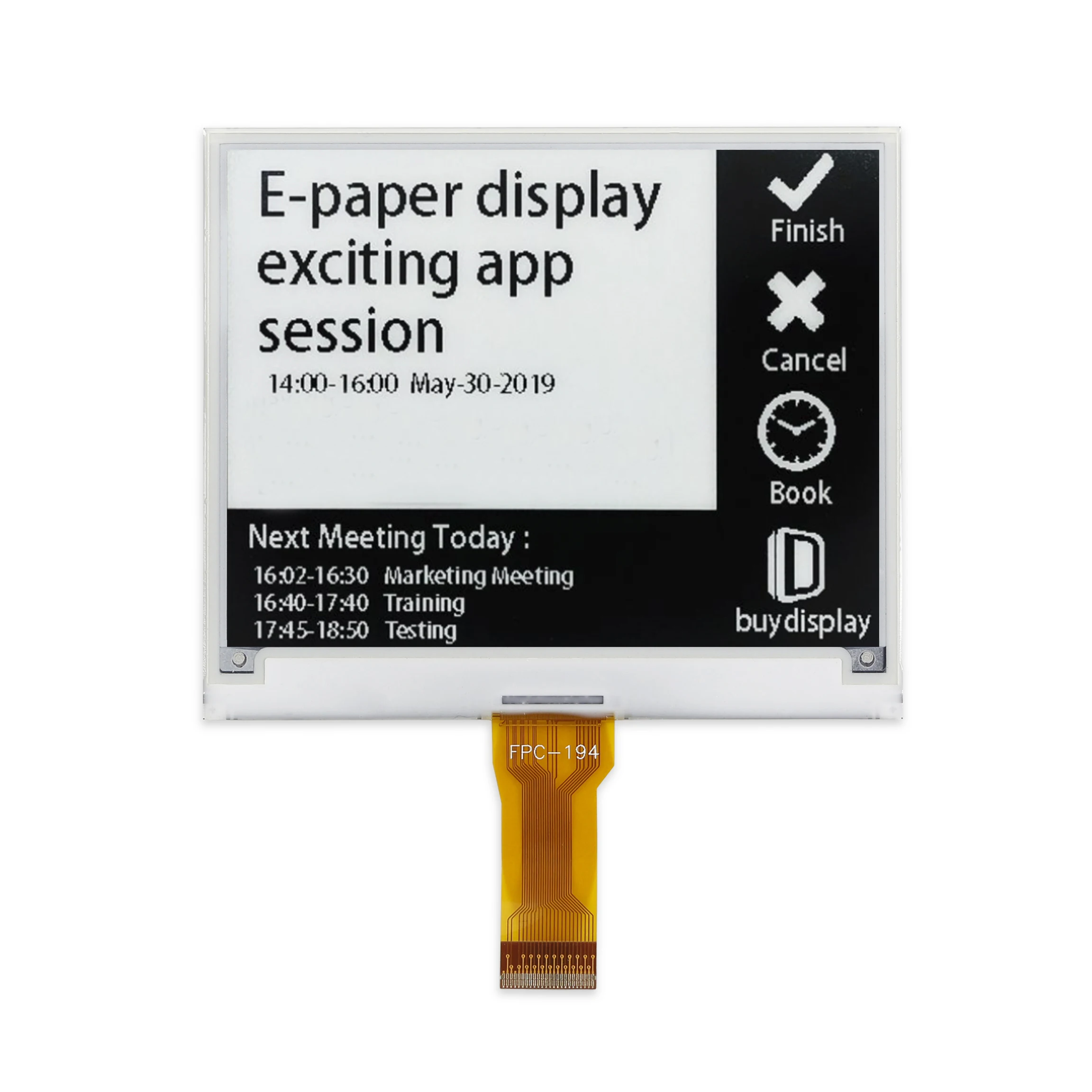 4.2 Inch E-Paper Display 1.5s Fast Update 400x300 E-Ink Display For Digital Price Tags FPC-194 SPI Interface Screen