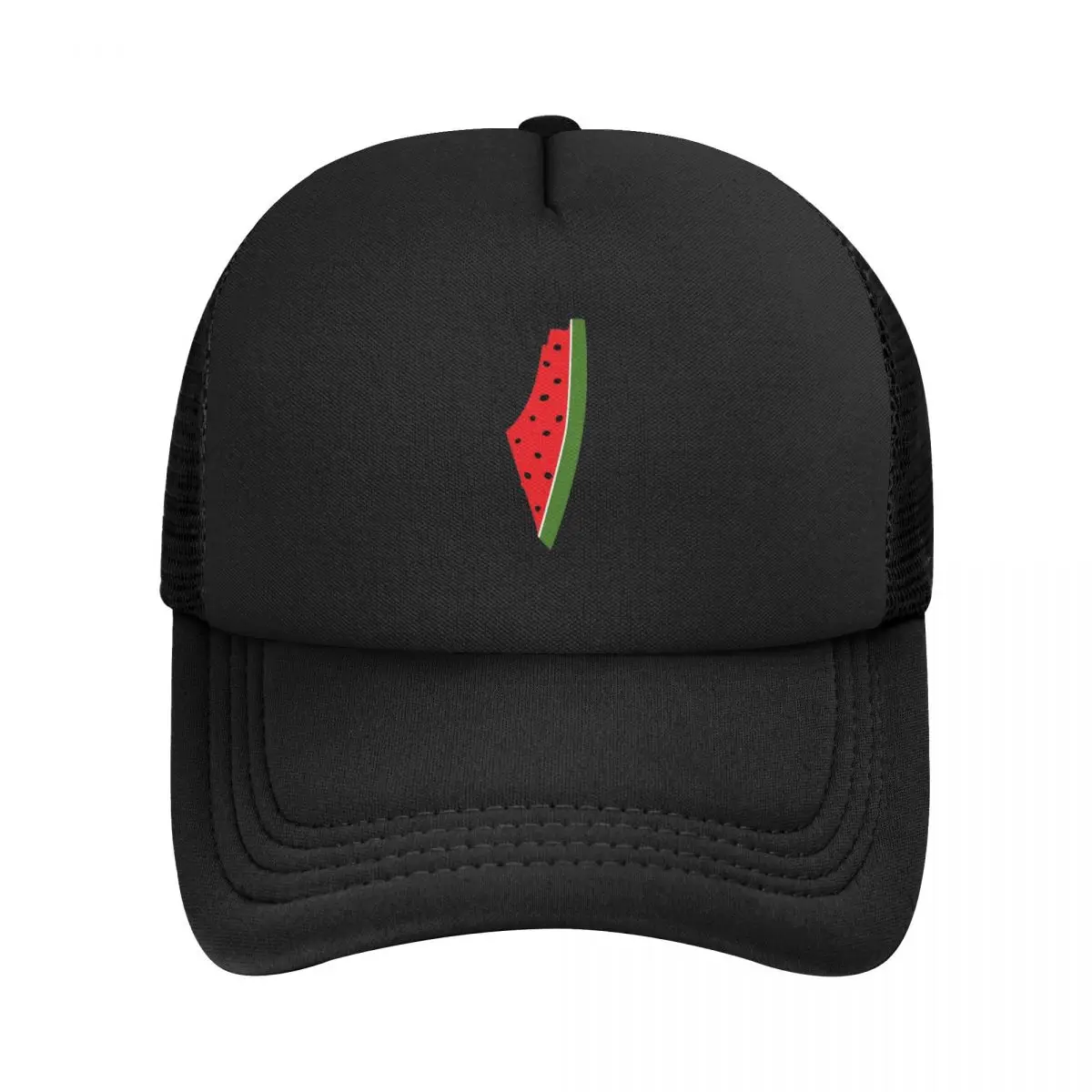 This Is Not Watermelon Mesh Trucker Hat Vintage Magritte Parody Watermelon Summer Breathable Mesh-back Snapback Cap Adjustbale