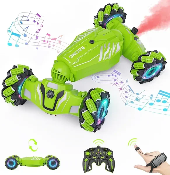 

Gesture RC Car, Birthday Gifts Toys for Boys Remote Control Car Transform Drift RC Stunt Cars with Lights Music Sprayer
