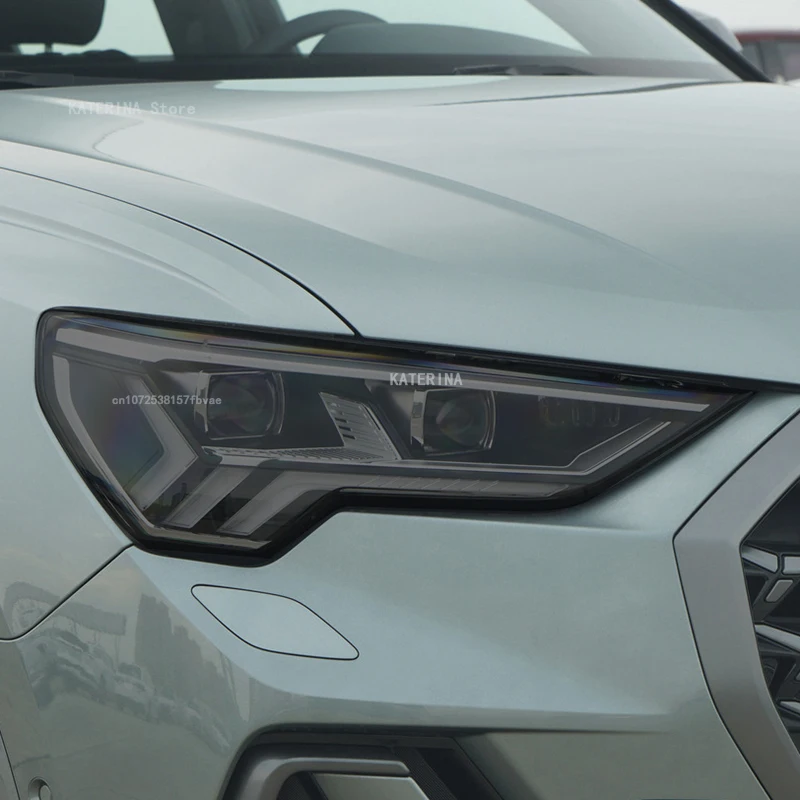 

Аксессуары для Audi Q3 RSQ3 2019-2020, Защитная пленка для автомобильных фар, Прозрачная черная наклейка из ТПУ для восстановления винила