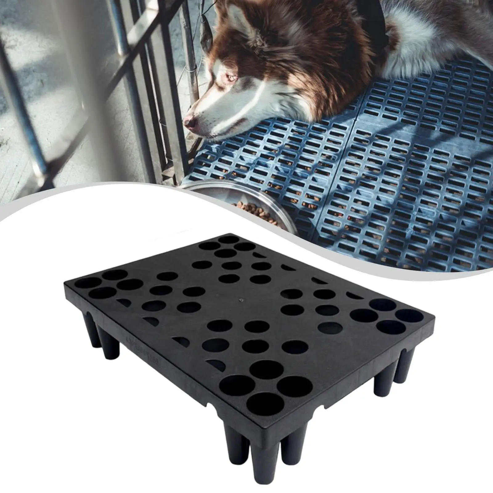 Floor Storage Pad Floor Pallet Waterproof Breathable Lightweight Nestable Platform Multipurpose for Warehouse Basement Garage