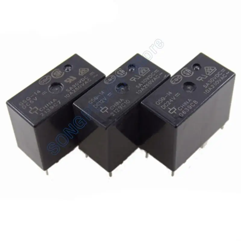 5Pcs/lot DC5V 12V 24V Relays G5Q-1A4-5V G5Q-14-12V G5Q-14-24V 10A 5Pin alternative G5Q-1A4 4PIN 100% Original new G5Q G5Q-1-EU