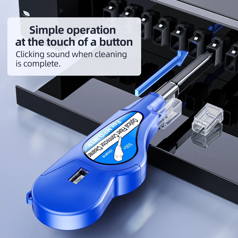 ZoeRax Caneta de limpeza de fibra óptica MPO Conector Limpador de fibra óptica Ferramentas de limpeza de conector Limpador de até 99% taxa de remoção de manchas
