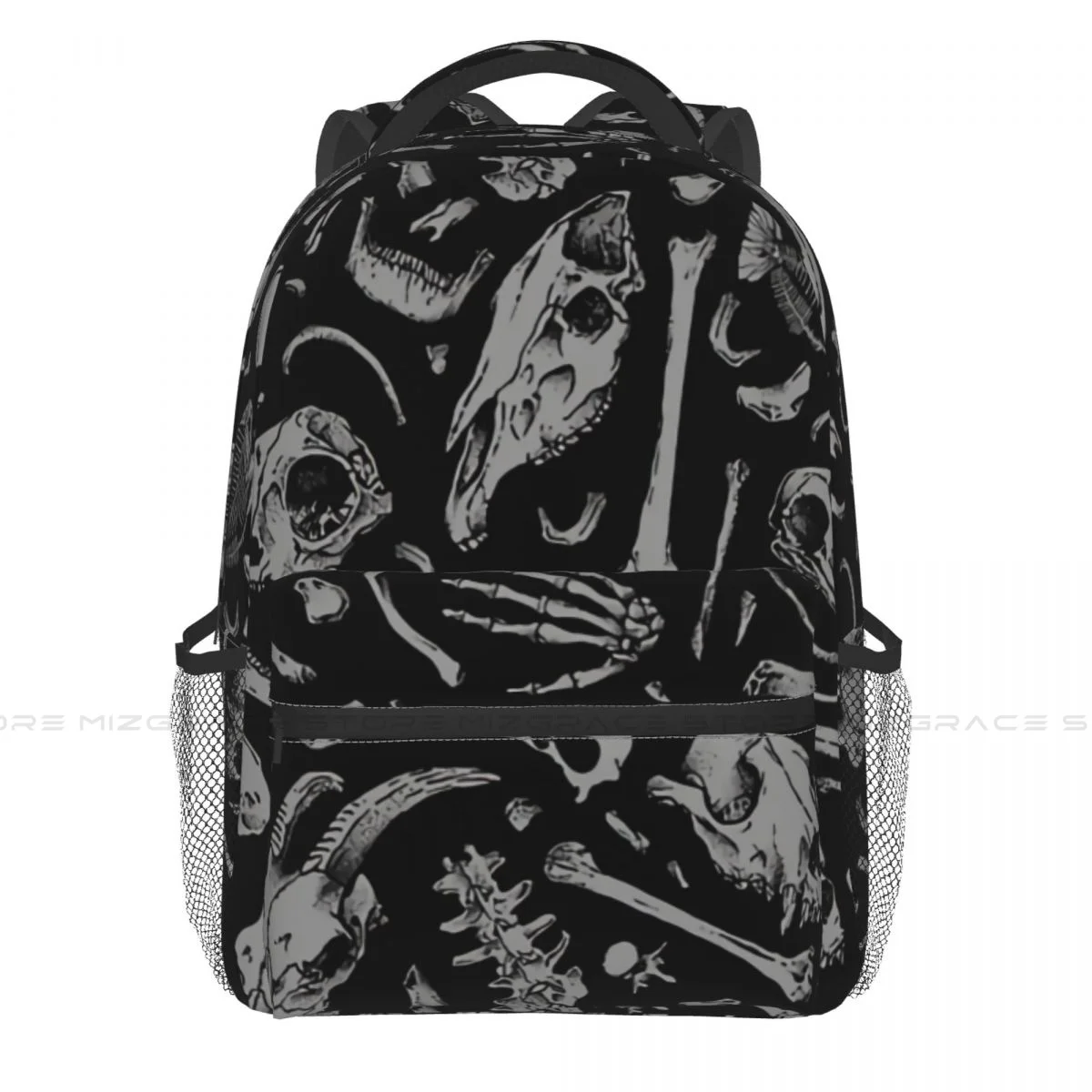 Large Capacity Casual School Bag Bones Skull Travel Laptop Backpacks Multifunctional Soft Rucksack for Teenager