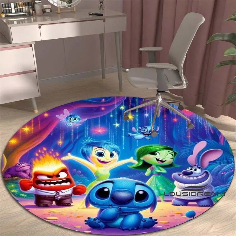 Cartoon Disney Inside Out 2 Round Carpet Living Room Bedroom Table Chair Sofa Decoration Carpet Exquisite Gift