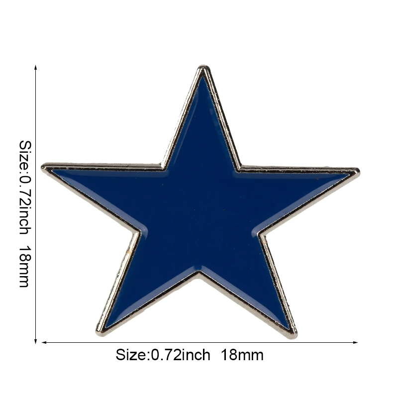Blauer Stern Anstecknadel Flagge Metall-Anstecknadel Flaggen-Pin Abzeichen