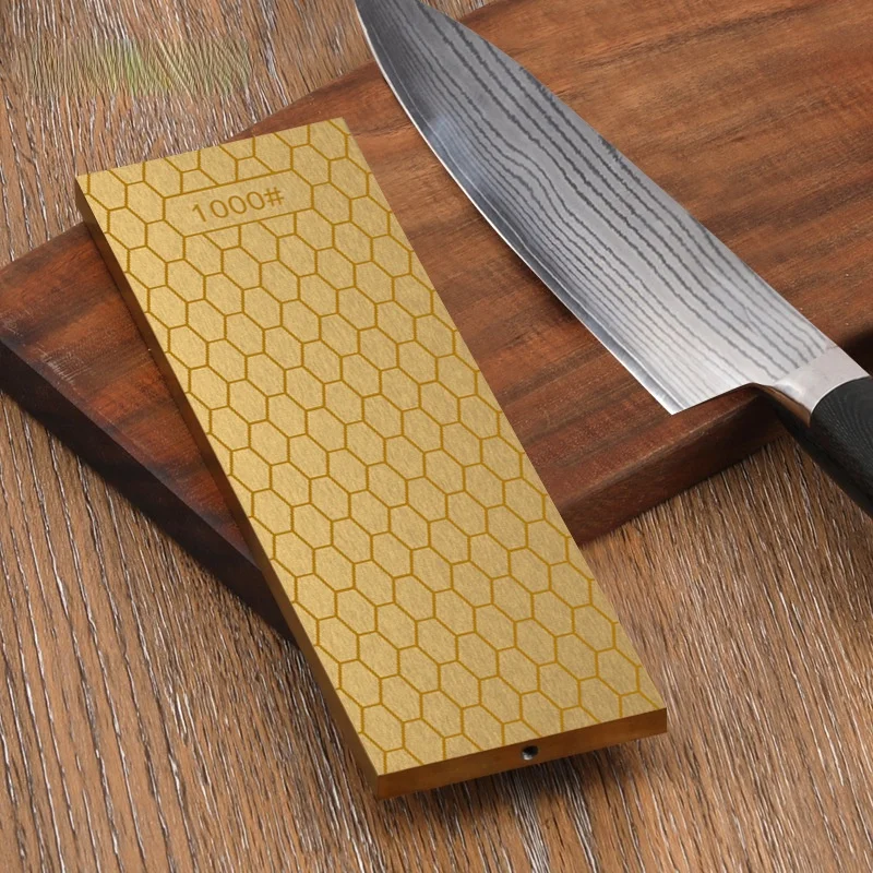 

Titanium-Plated Diamond Double-Sided Sharpening Stone Silicon Carbide Grinding Scissors Grinding Kitchen Knife Tools