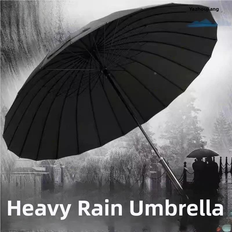 

Men's Large Automatic Umbrella Thickened Straight Handle Sturdy Reinforced Eva Grip Stainless Steel Pole Double Person Size