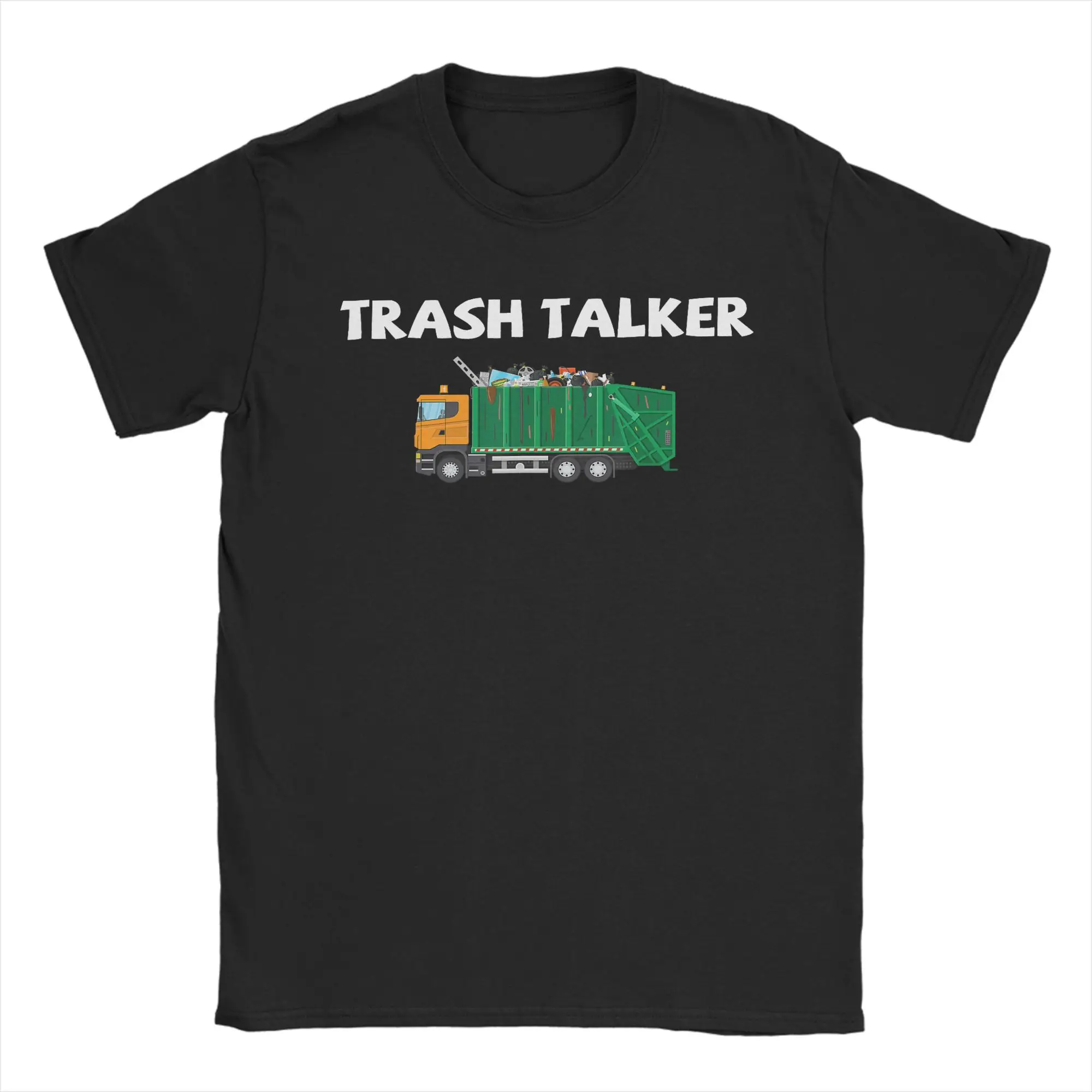 Garbage Truck Trash Talker Funny Recycling Vehicle Art T Shirt Summer  T Shirts For Men Loose Tshirt Short Sleeves  Top Tees