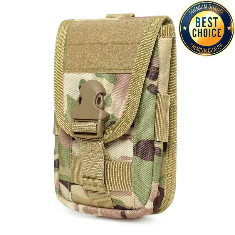 1000D Camo Tactical Running Bag borsa per telefono sportivo tasca in vita doppio strato Molle accessorio Power Bank Bag portafoglio Pack