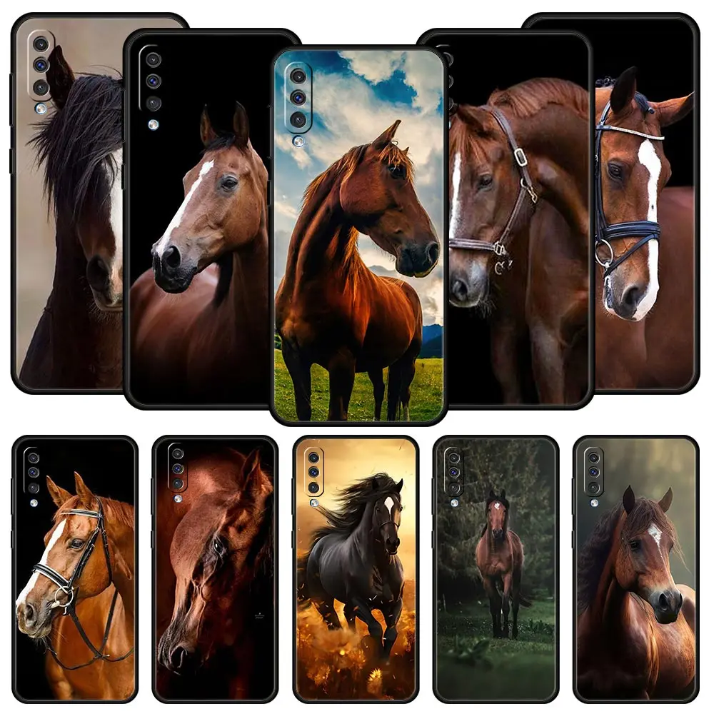 Horse Phone Case For Samsung Galaxy A56 A36 A26 A34 A17 A16 A06 A14 A12 A54 A72 A70 A30 A24 A22 5G A20e A52 A50 A40 A32 4G Cover