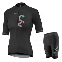 Women's Cycling Clothing, Short Sleeve Jersey Set, Road Bike Short Clothes, Bicycle Cycling Jersey Set, Summer, Liv Team, 2025